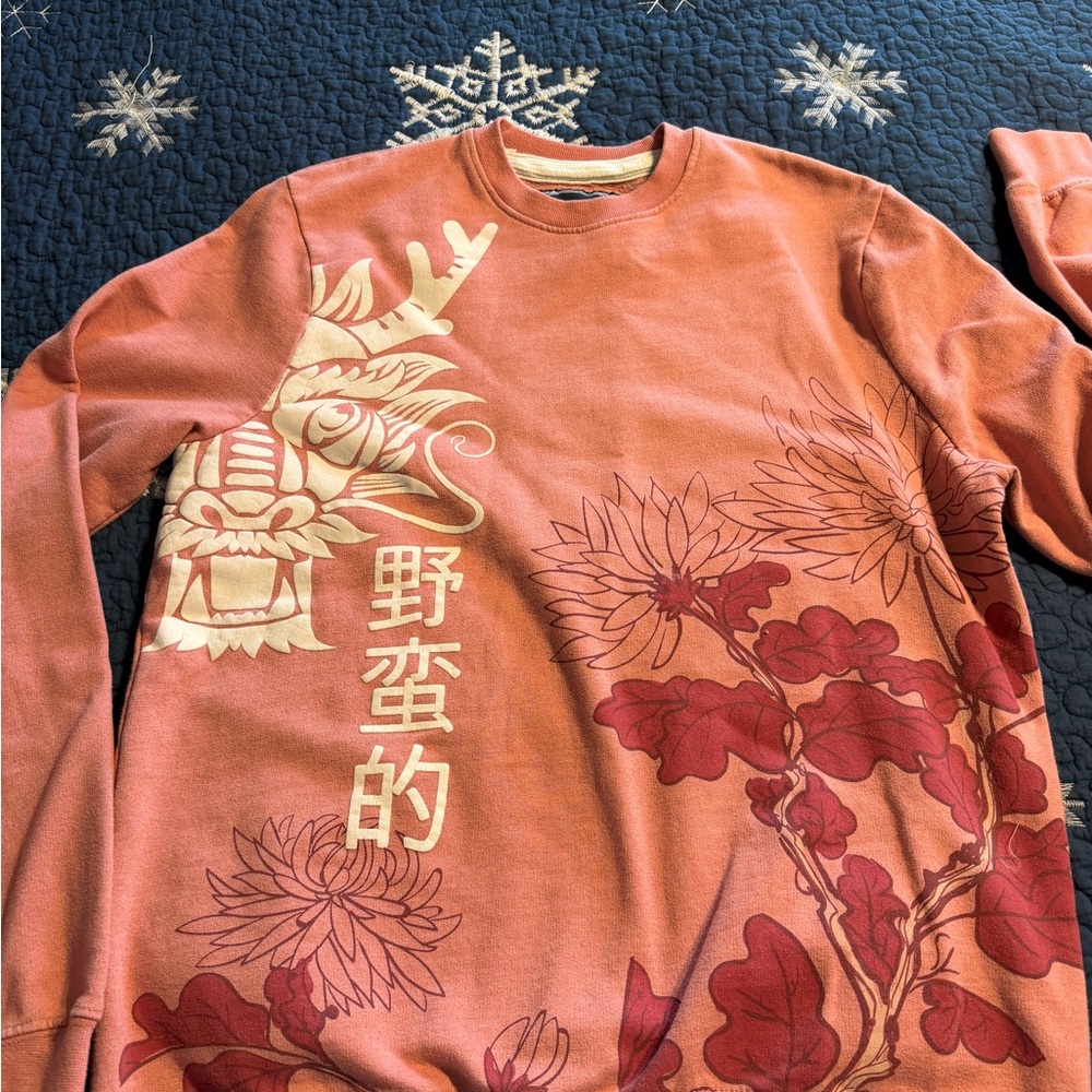 Blind Rooster Rust Orange Graphic Sweatshirt
